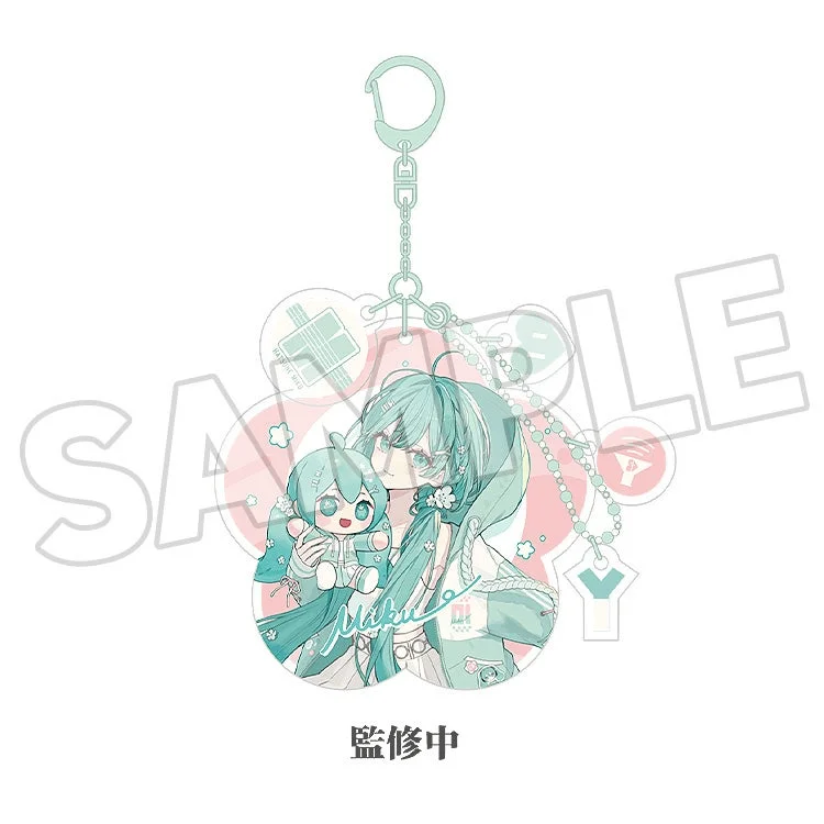 GOOD SMILE COMPANY Hatsune Miku Miku Hug Series Acrylic Keychain: Flower Ver. - Hatsune Miku