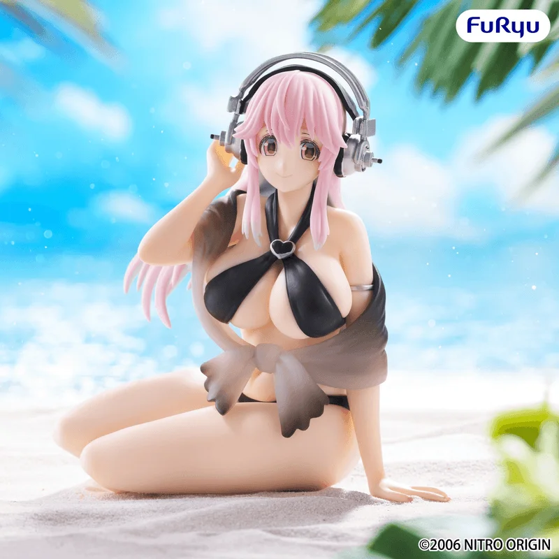 FuRyu SUPER SONICO Noodle Stopper Figure -Swimsuit Black Color ver.- - Super Sonico