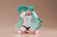TAITO Hatsune Miku Desktop Cute Figure (Cat Ear T-Shirt Ver.) Reissue - Hatsune Miku - photo 3