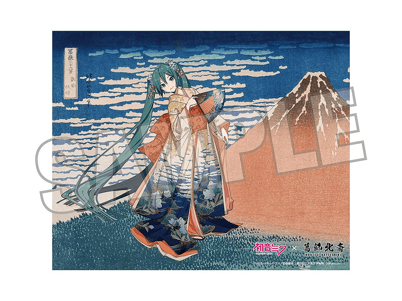 Hatsune Miku x Katsushika Hokusai iXima Canvas Art Fine Wind, Clear Morning