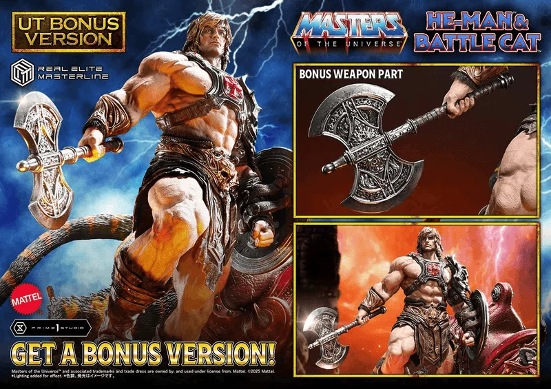 Prime 1 Studio Real Elite Masterline Masters of the Universe He-Man & Battle Cat Ultimate Bonus Version			 - Masters of the Universe