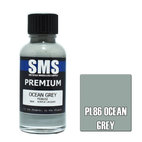 The Scale Modellers Supply (SMS) Premium OCEAN GREY FS36152 30ml - Paints