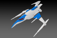 [PP163] SILVER HAWK 3F-1B SPACE FIGHTER 2P COLOR 1