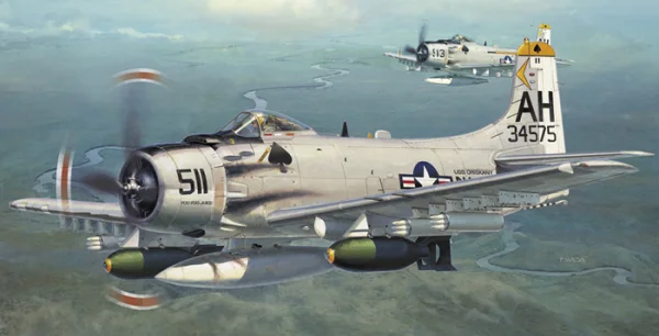 Hasegawa 1/72 A-1H SKYRADER w / ROCKET POD - Scale Kits