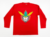 (XL) Bang Brave Face Logo Long T-Shirt Red 1