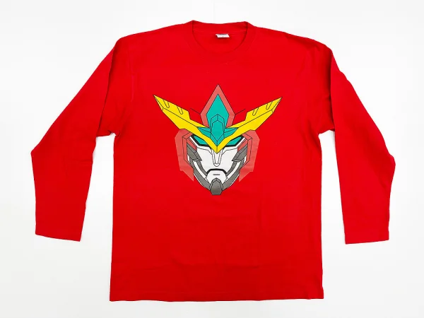 GOOD SMILE COMPANY (XL) Bang Brave Face Logo Long T-Shirt Red - Bang Brave Bang Bravern