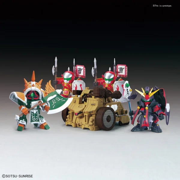 BANDAI HOBBY BB410 DianWei Asshimar , JiaXu Ashtaron, Siege Weapon & Six Combining Weapons Set A - SD Gundam Sangokuden Brave Battle Warriors