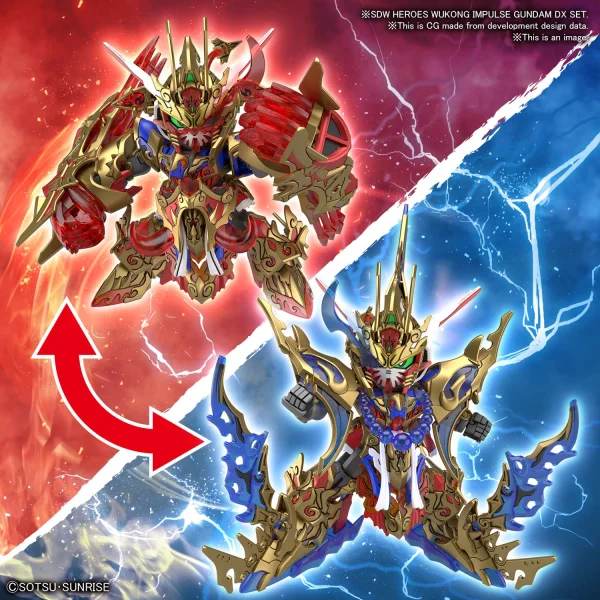 BANDAI HOBBY SDW HEROES WUKONG IMPULSE GUNDAM DX SET - SD World Heroes