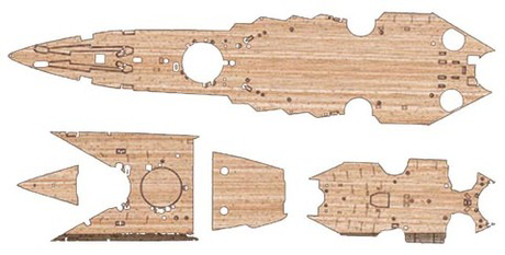 [TOKU-39 EX-102] 1/700 Wood Deck Seal for IJN Aircraft Battleship Ise (w/Ship Name Plate)
