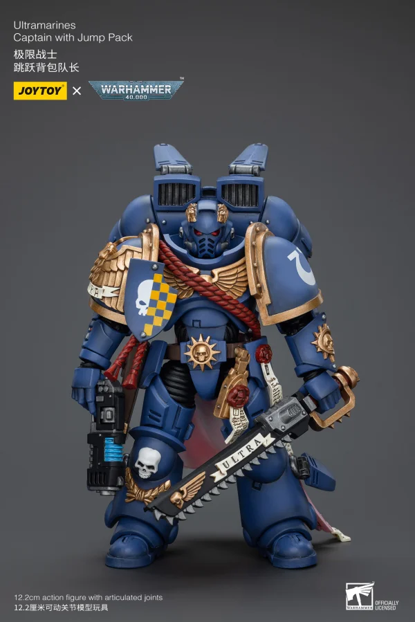 JOYTOY Ultramarines Captain With Jump Pack - Warhammer 40K