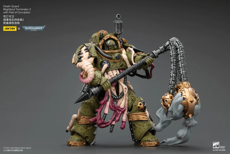 JOYTOY Death Guard Blightlord Terminator 2 with Flail of Corruption - Warhammer 40K