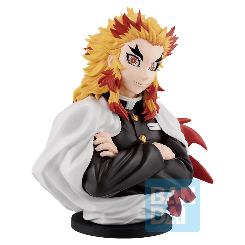 BANDAI Kyojuro Rengoku (Set Your Heart Ablaze) Demon Slayer, Bandai Spirits Ichibansho Art Scale Figure - Demon Slayer: Kimetsu no Yaiba