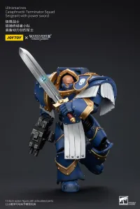 JOYTOY Ultramarines Cataphractii Terminator Squad Sergeant with Power Sword - Warhammer 40K - photo 3