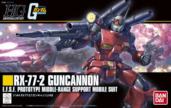 BANDAI HOBBY HGUC 1/144 RX-77-2 Guncannon - Mobile Suit Gundam