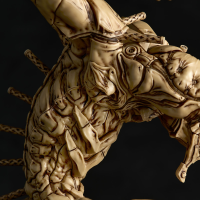 SCULPTURE WORKS Evangelion Unit 2 Beast Transformation  2nd Form The Beast Geofront Blood Battle Beige Color Ver. 5