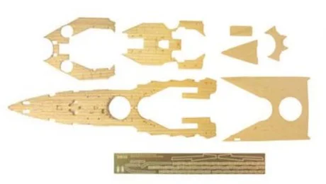 Fujimi [1/350-No3 EX-102] 1/350 Wood Deck Seal for IJN Aircraft Battleship Ise (w/Ship Name Plate) - Kit Accessories