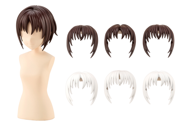 AFTER SCHOOL SHORT WIG TYPE: A [WHITE & CHOCOLATE BROWN]