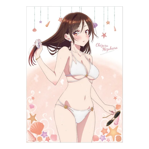 KADOKAWA Rent-A-Girlfriend Swimsuit and Girlfriend A3-Sized Clear Poster Chizuru Mizuhara - Rent-A-Girlfriend