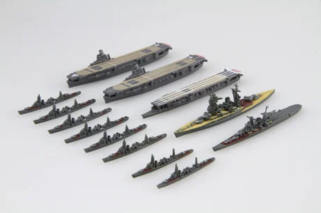 Fujimi [NWC-18] 1/3000 Operation Agou The Ozawa Task-force Set [ Type Hiyo/Ryuho/Nagato ] w/ Painted Navalised Aircraft - Scale Kits