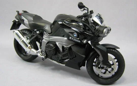 Aoshima 1/12 TOYABI DIECAST MOTORCYCLE: 1/12 BMW K1300R (Black) - Scale Figures