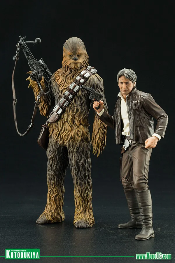 KOTOBUKIYA STAR WARS THE FORCE AWAKENS HAN SOLO & CHEWBACCA TWO PACK ARTFX+ - Star Wars