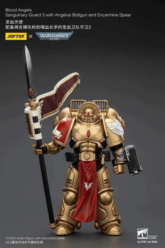 JOYTOY Blood Angels Sanguinary Guard 3 with Angelus Boltgun and Encarmine Spear - Warhammer 40K