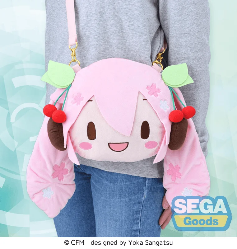 SEGA fuwa petit "Sakura Miku" Face Shoulder Bag (M) - Hatsune Miku