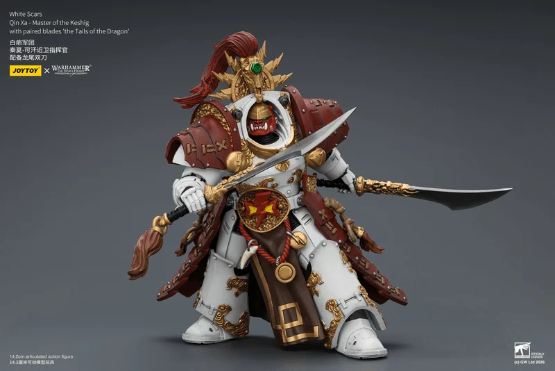 JOYTOY White Scars Qin Xa - Master of the Keshig with paired blades‘theTails of the Dragon' - Warhammer 40K