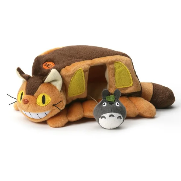 Sun Arrow Catbus and Gray Totoro Plush - Studio Ghibli