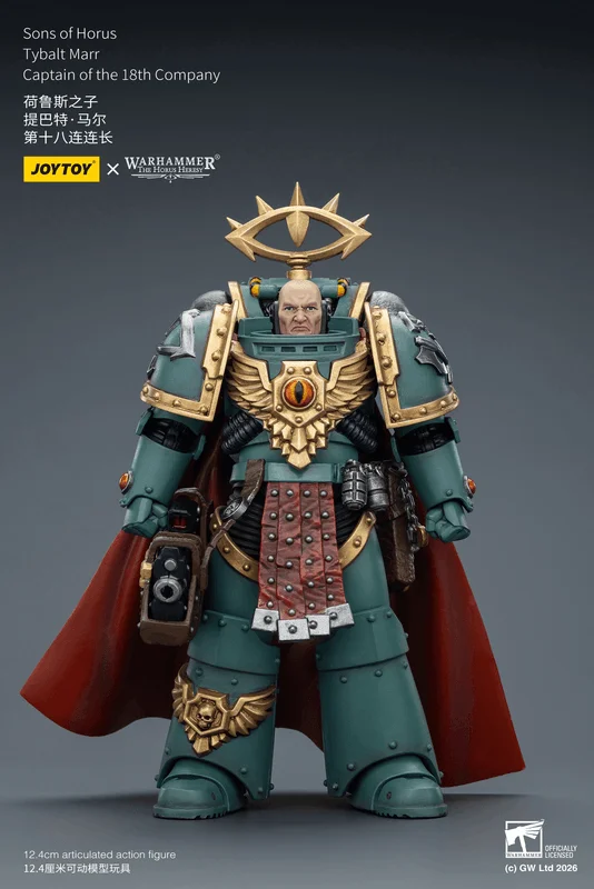 JOYTOY Sons of Horus Tybalt Marr Captain of the 18th Company - Warhammer 40K