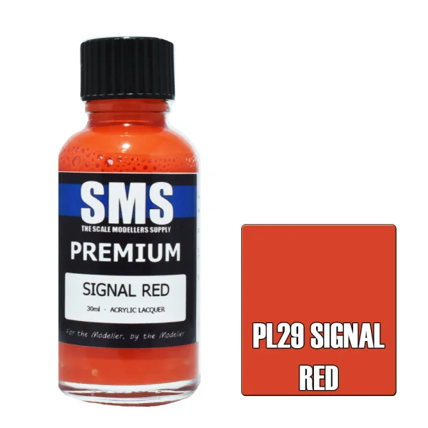 The Scale Modellers Supply (SMS) Premium SIGNAL RED 30ml - Paints