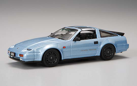 DIECAST MODEL CAR: 1/43 Z31 FAIRLADY Z 300ZR ['87] (LIGHT BLUE METALLIC)