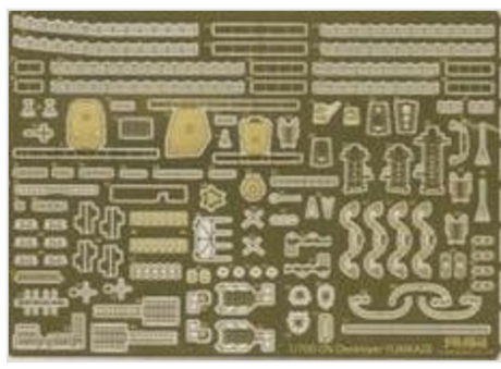[TOKU-36 EX-1] 1/700 Photo-Etched Parts for IJN Destroyer Yukikaze (w/2 pieces 25mm Machine Cannan)