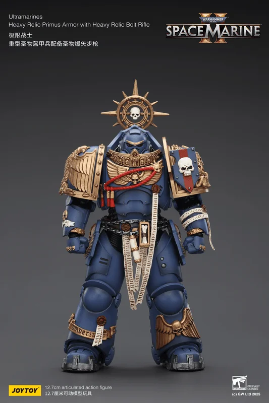 JOYTOY Ultramarines Heavy Relic Primus Armor with Heavy Relic Bolt Rifle - Warhammer 40K