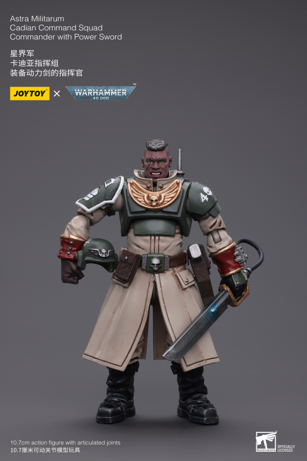 Astra Militarum Cadian Command Squad Commander with Power Sword