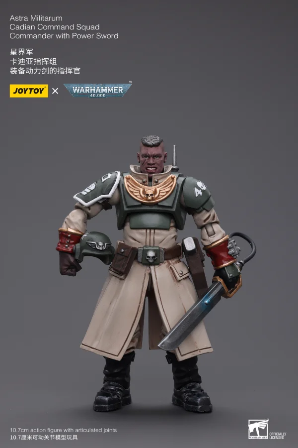 JOYTOY Astra Militarum Cadian Command Squad Commander with Power Sword - Warhammer 40K