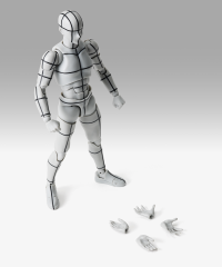 BODY-KUN-Sports- Edition-WIRE FRAME- (Gray Color Ver.) "BODY-KUN/BODY-CHAN", TAMASHII NATIONS S.H.Figuarts 4