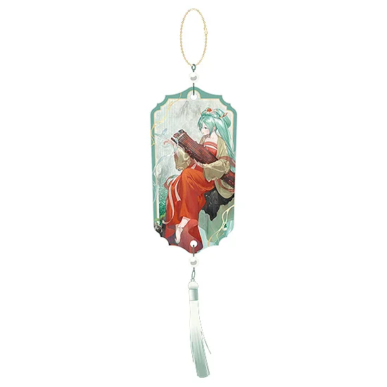 GoodSmile Moment Hatsune Miku Glitter Keychain: Hatsune Miku Shikishi: Gao Shan Liu Shui Ver. - Hatsune Miku