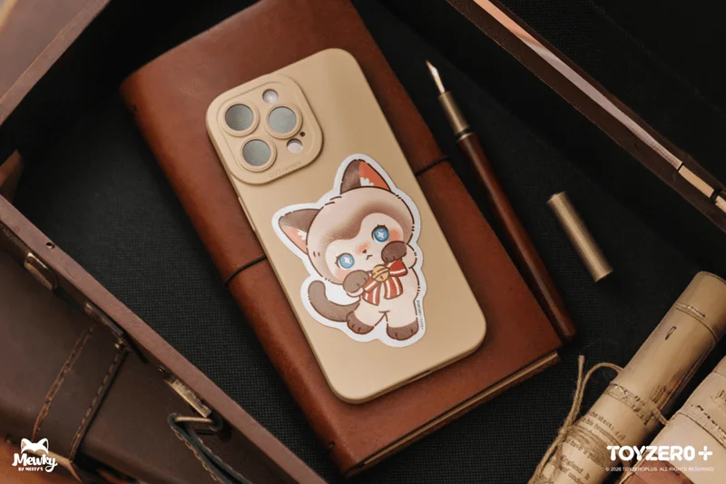 TOYZEROPLUS Moffy's - Mewky Sticker (Siamese Cat - Standing) - Mewky