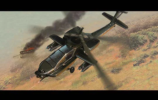 Aoshima BATTLE ROTOR: 1/100 AH-64 APPACH - Scale Kits