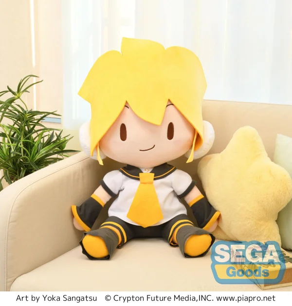 SEGA Fuwapuchi Hatsune Miku Series Ren Kagamine Dodeka Jumbo Plush - Hatsune Miku