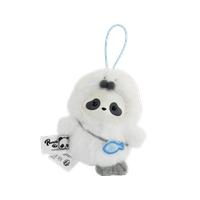 Panda Roll The Zoo In Hands Series Plush Keychain 5