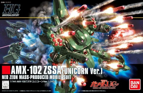 BANDAI HOBBY HGUC 1/144 Zssa (Unicorn Ver) - Mobile Suit Gundam Unicorn / Narrative