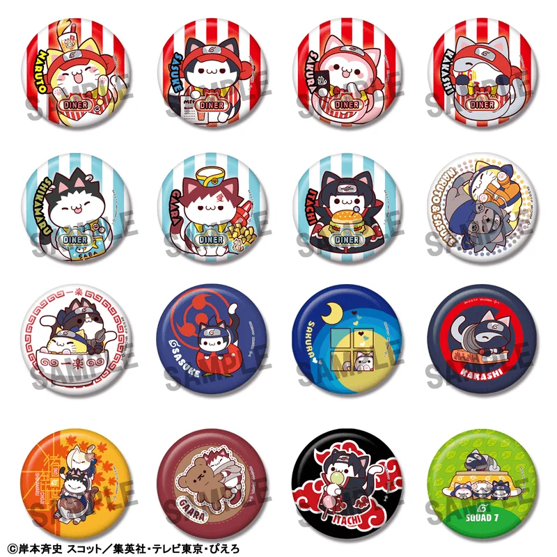 MegaHouse MEGA CAT PROJECT NARUTO – Nyaruto!  Metal Badge Collection【Repeat】 - NARUTO