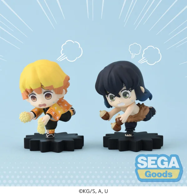SEGA mOH!ment Anime "Demon Slayer: Kimetsu no Yaiba" Mini Figure Vol.2 (EX) [Pack of: 1 Zenitsu 1 Inosuke] - Demon Slayer: Kimetsu no Yaiba