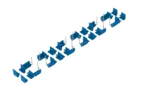 PLUM PMOA Semi-cross seat interior set A (blue) - Mobile Suit Gundam - photo 10