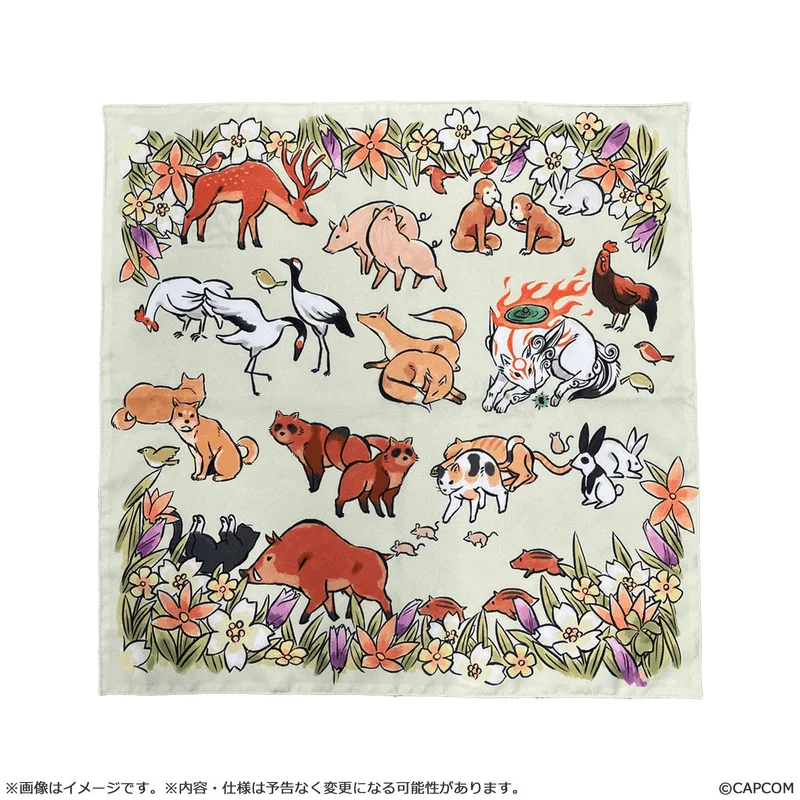 CAPCOM 【Okami 20th Anniversary Reprint Art Project】Furoshiki 11th Anniversary artist:Keniichirou Yoshimura - Okami