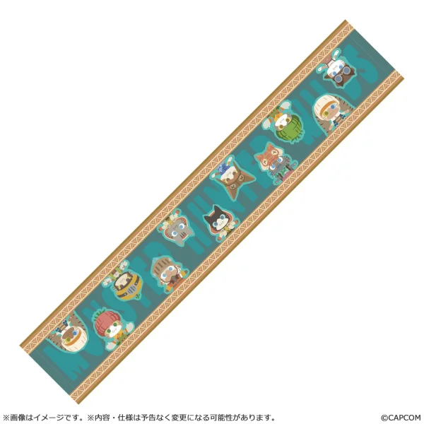 CAPCOM muffler towel Monster Hunter Wilds illustration style - Monster Hunter