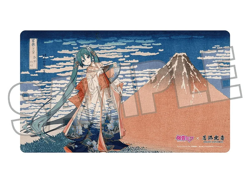 Presence CO., LTD. Hatsune Miku x Katsushika Hokusai iXima Desk Mat Fine Wind, Clear Morning - Hatsune Miku