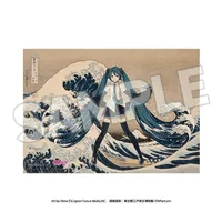 Presence CO., LTD. Serial Numbered A3 Acrylic Panel Thirty-six Views of Mount Fuji The Great Wave off Kanagawa - Hatsune Miku - photo 1